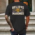 Believe In Mahomes Football Fan Mens Back Print T-shirt Gifts for Men