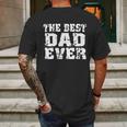 Best Dad Ever Block Logo Mens Back Print T-shirt Gifts for Men