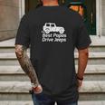 Mens The Best Papas Drive Jeeps Funny True Mens Back Print T-shirt Gifts for Men