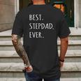 Best Stepdad Ever Capital Letter Step Dad Mens Back Print T-shirt Gifts for Men