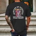 Beware Of Pit Bulls They Will Steal Your Heart Mens Back Print T-shirt Gifts for Men