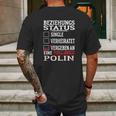 Beziehungs Status Polin Mens Back Print T-shirt Gifts for Men