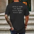 Birthplace Earth Race Human Politics Freedom Religion Love Mens Back Print T-shirt Gifts for Men