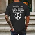 Birthplace Earth Race Human Religion Love Peace Mens Back Print T-shirt Gifts for Men