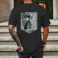 Black Haired Male Anime Character Eren Yeager Mikasa Ackerman Attack On Titan Mens Back Print T-shirt Gifts for Men