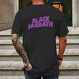 Black Sabbath Purple Word Art Mens Back Print T-shirt Gifts for Men