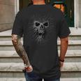 Black Widow Spider Web Skull Mens Back Print T-shirt Gifts for Men