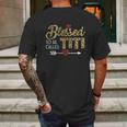 Blessed To Be Called Titi Leopart Red Plaid Buffalo Xmas Mens Back Print T-shirt Gifts for Men