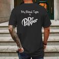 My Blood Type Is Dr Pepper Mens Back Print T-shirt Gifts for Men