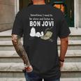 Bon Jovi - Snoopy Mens Back Print T-shirt Gifts for Men