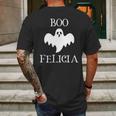 Boo Felicia Funny Halloween Mens Back Print T-shirt Gifts for Men