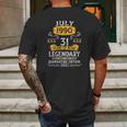 Born In July 1990 31 Years Old Birthday Limited Edition Mens Back Print T-shirt Gifts for Men