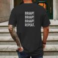 Braap Repeat Mx Motorcycle Motocross Dirt Bike Mens Back Print T-shirt Gifts for Men