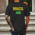 Brasil Brazilian Flag Brazil Mens Back Print T-shirt Gifts for Men