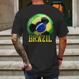 Brazil Soccer Logo Mens Back Print T-shirt Gifts for Men