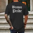 Brown Pride Old English Mens Back Print T-shirt Gifts for Men