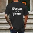 Brown And Proud Cholo Chola Old English T-Shirt Mens Back Print T-shirt Gifts for Men