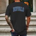 Buffalo Ny Varsity Style Blue Text Mens Back Print T-shirt Gifts for Men