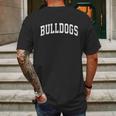 Bulldogs Mascot Vintage Athletic Sports Name Design Funny Gift Mens Back Print T-shirt Gifts for Men