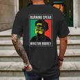 Burnings Spear Green And Red Mens Back Print T-shirt Gifts for Men