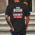 Bush Cheney 2000 Election Campaign Gift Mens Back Print T-shirt Gifts for Men