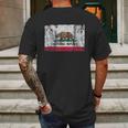 California Flag Republic Vintage Retro Official Bear Mens Back Print T-shirt Gifts for Men