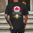 Canadian Grown With Vatican Citizen Roots Canada Vatican City Flag Tree Mens Back Print T-shirt Gifts for Men