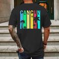 Cancun Retro Logo Mens Back Print T-shirt Gifts for Men