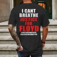 I Cant Breathe Justice For Floyd Mens Back Print T-shirt Gifts for Men