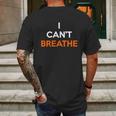 I Cant Breathe Orange Mens Back Print T-shirt Gifts for Men