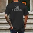 I Cant I Am In Med School Mens Back Print T-shirt Gifts for Men