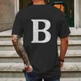 Capital Letter B Shirt Monogram Initial Mens Back Print T-shirt Gifts for Men