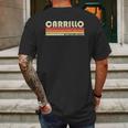 Carrillo Surname Funny Retro Vintage 80S Birthday Reunion Mens Back Print T-shirt Gifts for Men