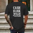 Cash Hank Willie WaylonShirt Mens Back Print T-shirt Gifts for Men