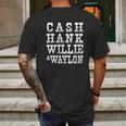 Cash Hank Willie Waylon Triblend Mens Back Print T-shirt Gifts for Men