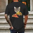 Cat Eating Taco And Pizza Shirt Funny Kitty By Zany Brainy Mens Back Print T-shirt Gifts for Men