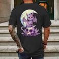 Cat Pastel Goth Moon Kawaii Halloween Skull Purple Witch Mens Back Print T-shirt Gifts for Men