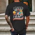 Certified Firearm Instructor Mens Back Print T-shirt Gifts for Men