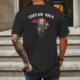 Chaplain Ninja Martial Arts Clergy Mens Back Print T-shirt Gifts for Men