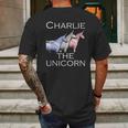 Charlie The Unicorns Mens Back Print T-shirt Gifts for Men