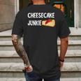 Cheesecake Junkie Sweet Cheese Cake Dessert Food Foodie Mens Back Print T-shirt Gifts for Men