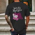 Cheshire Cat Were All Mad Here Cat Mens Back Print T-shirt Gifts for Men