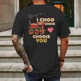 I Choo Choo Choose You Valentines Day Gift Mens Back Print T-shirt Gifts for Men