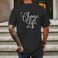 Choose Life Lettering Graphic Simple Mens Back Print T-shirt Gifts for Men