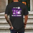 Clemson Roy Bus We Are Coming Mens Back Print T-shirt Gifts for Men