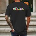 Colorful Las Vegas Nevada Las Vegas Trip Mens Back Print T-shirt Gifts for Men