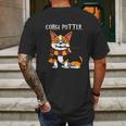 Corgi Potter Gift For Corgi Lovers Funny Pawter Dog Mens Back Print T-shirt Gifts for Men