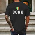 Cork Ireland Irish City Souvenir Eire FlagMens Back Print T-shirt Gifts for Men