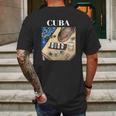 Cuban Dominos Cigar Fedora Hat Funny Cuba Mens Back Print T-shirt Gifts for Men