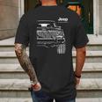 Custom - Jeep Comanche Mj Mens Back Print T-shirt Gifts for Men